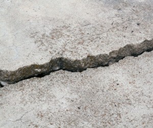 cracks in concrete